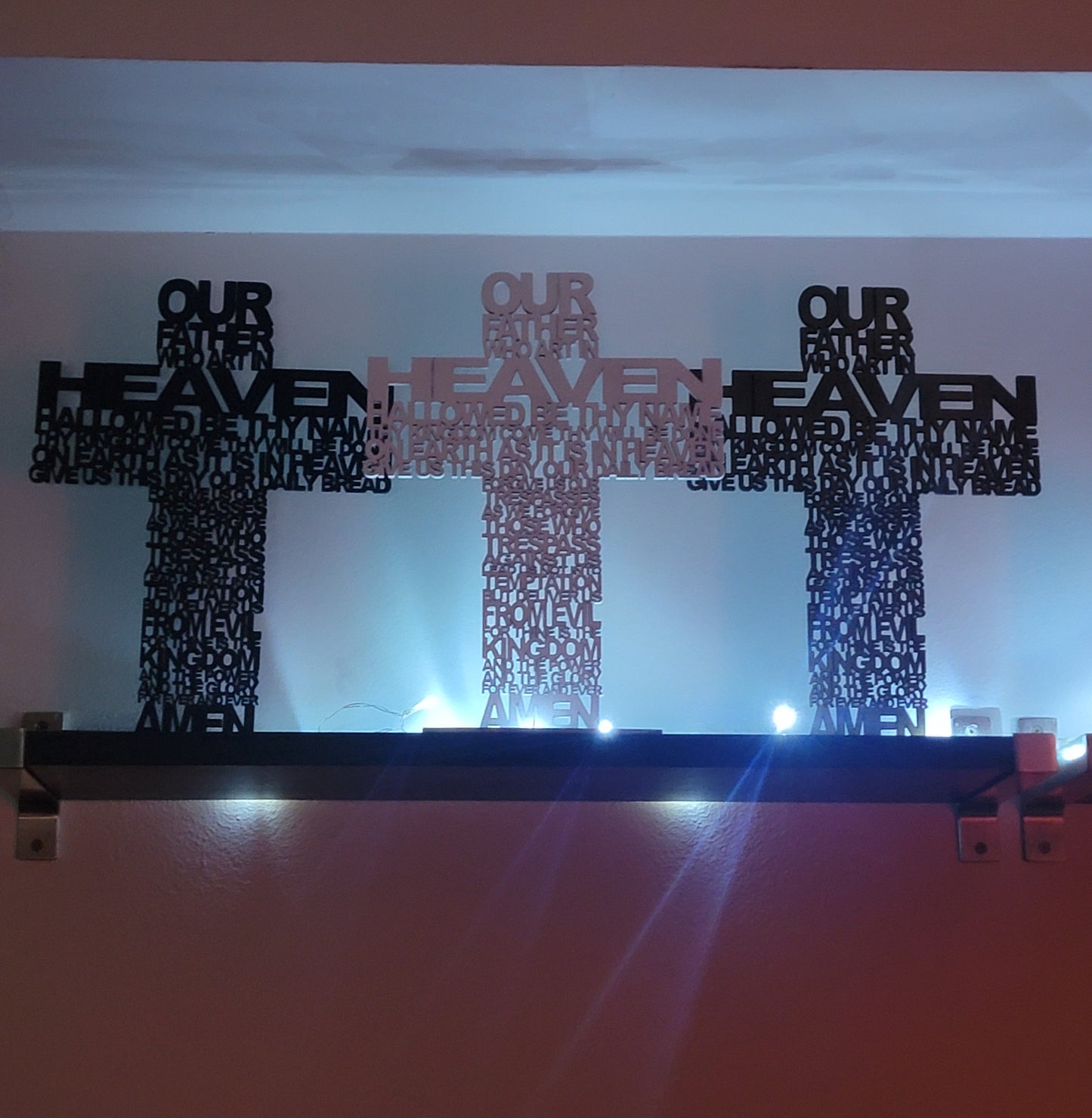 Wooden Lord's Prayer Cross